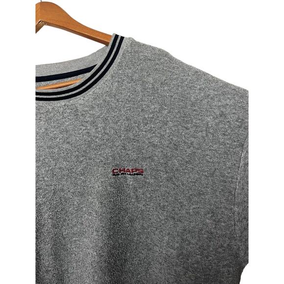 Vintage CHAPS RALPH LAUREN Men’s Sz XXL 2XL Gray Fleece Pullover Sweatshirt - Picture 3 of 7